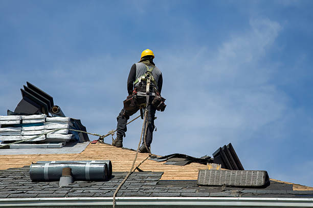 Professional Roof Replacement technician working in West Hatfield, MA